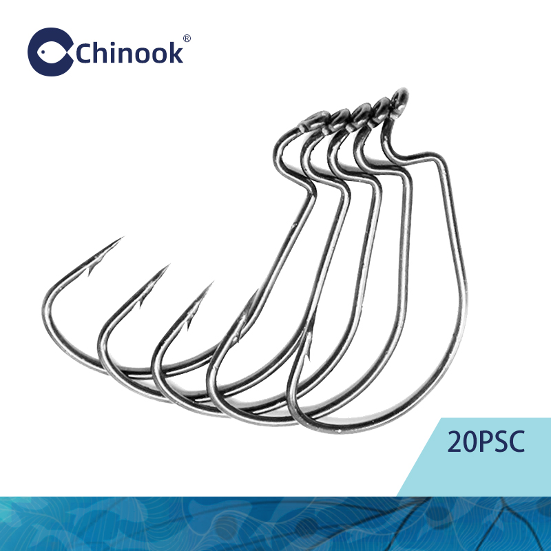 Fishing Hook Offset - Chinook 20 adet Geniş Uçlu Tekne
