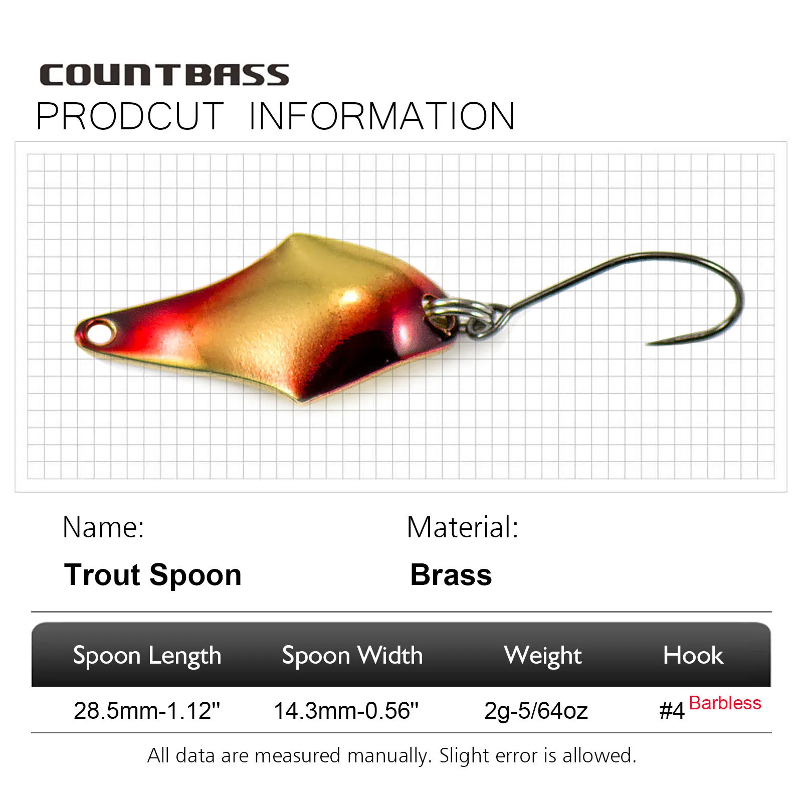 COUNTBASS 5/64oz 2g Döküm Kaşı - Fishing Hook Barbless incelemesi ve fiyatı